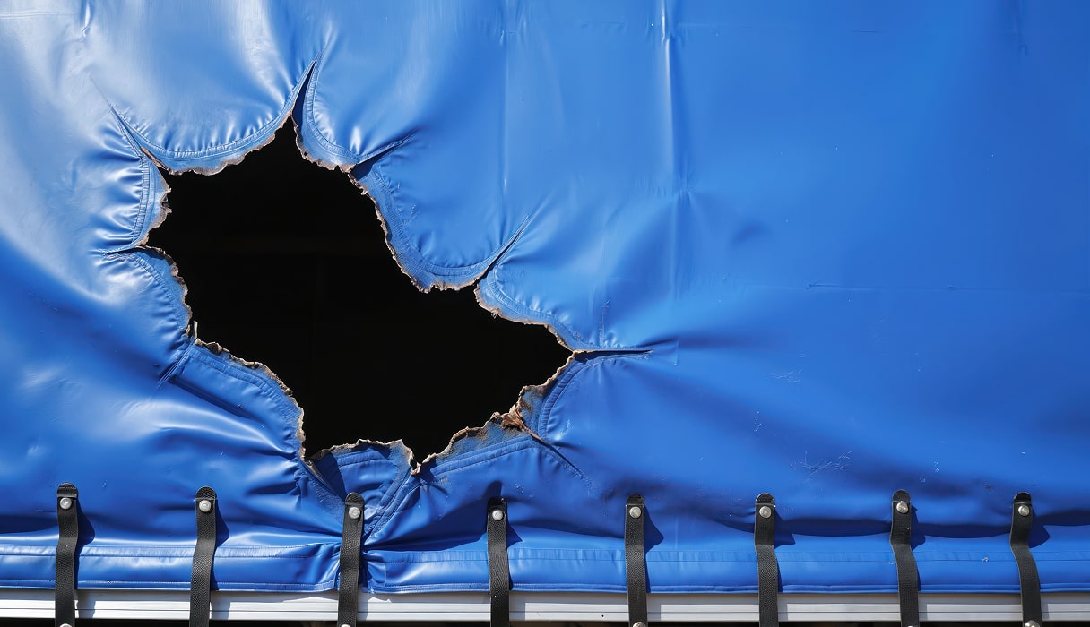 Truck tarpaulin repair in Germany